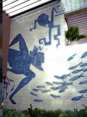Mural de la entrada de Neptunos